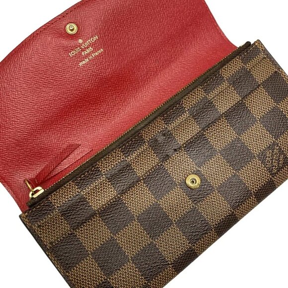 LOUIS VUITTON Portefeuille Emilie Rouge Damier - Long Wallet 390-090125 - Picture 5 of 8